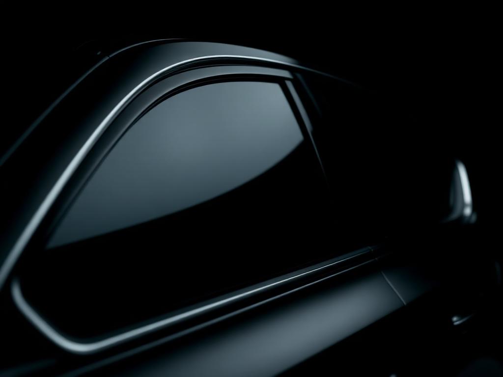 Close-up of ceramic tinted luxury sedan window